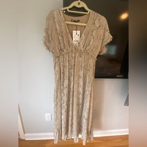 Zara snake skin maxi dress NWT